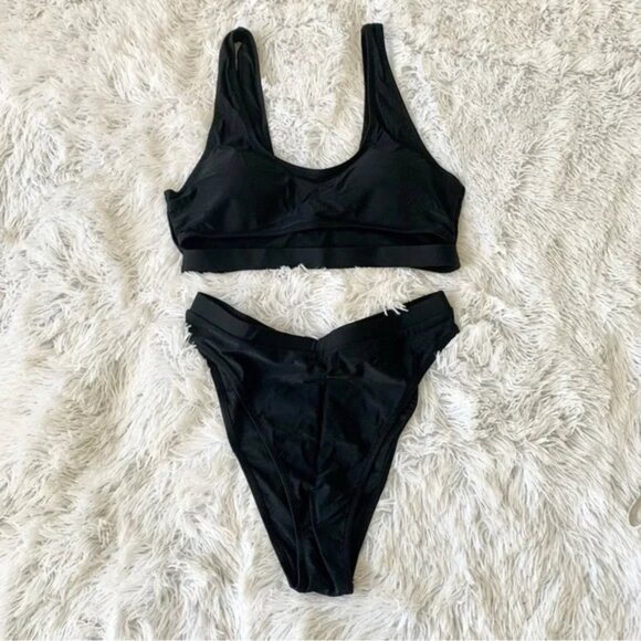 BLOOMING JELLY High Waisted Bikini Two Piece Bathing Suit High Cut Out - Picture 4 of 13